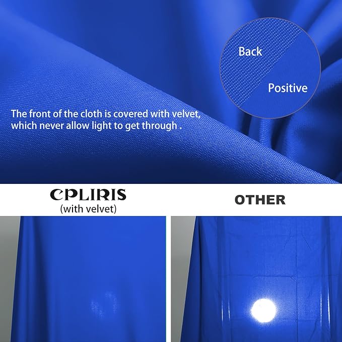 10x12ft Royal Blue Screen Backdrop for Photography, Large Seamless Polyester Fabric Royal Blue Photo Backdrop Curtain for Portrait Photoshoot Video Shooting - Image 2