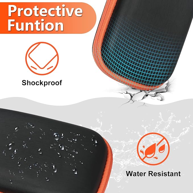 Hard Case for SanDisk Extreme Pro/SanDisk Extreme Portable External SSD 500GB 1TB 2TB 4TB 8TB, Travel Case for External Solid State Drive USB Cable, Protective Cover Storage Bag Fit Memory Card SD - Image 4