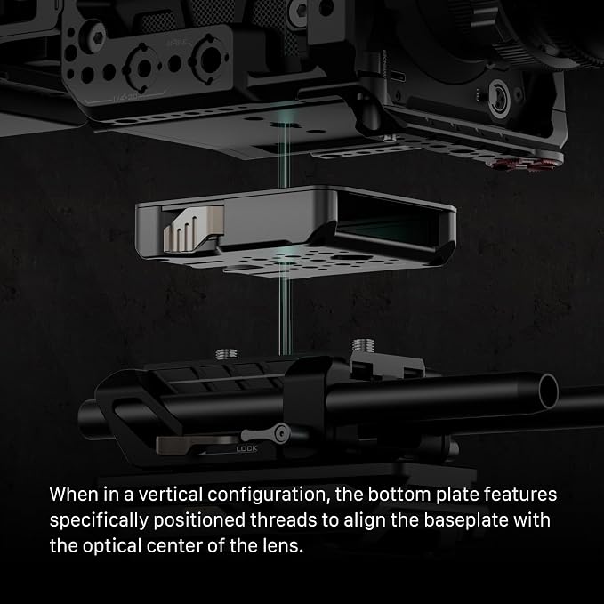 Tilta Camera Cage Base Kit Compatible with Blackmagic Pyxis 6K/ Pyxis 12K| Includes Full Cage, Top Handle, Side Handle, Side Plate, Bottom Plate & Mini Tool | ES-T21-A - Image 9