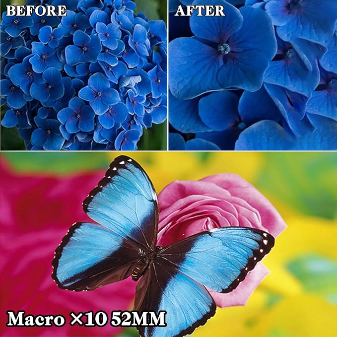 10 in 1 Phone Camera Lens Kit, 52mm Clip-on Glass CPL Polarizing Lens for iPhone with 10 x Macro Lens, 7 Color Lens Filters and CPL Filter - Image 3