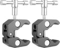 ChromLives Super Clamp Crab Clamp Photography w/ 1/4'' and 3/8'' Thread Rod Clamp Pliers Clip for DSLR Rig Cameras, 15mm Rods, Lights, Umbrellas, Hooks, Plate Glass, Cross Bars and More 2Pack by ChromLives