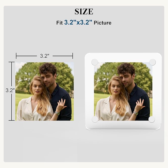Car Sun Visor Photo Holder, Universal Magnetic Photo Clip, Decorate Your Car Visor Clip with Personality(Transparent, 3.2x3.2) - Image 2