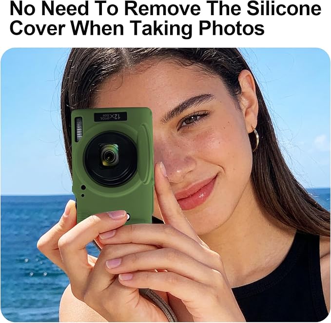 Easy Hood Camera Case for Canon ELPH 360/IXUS 285 HS/IXY 650 Camera,Green | With Removable Lens Cover,Soft Silicone Protective Case,Anti-Scratch,Dustproof,Shockproof,Enhanced Grip,Camera Accessories - Image 7