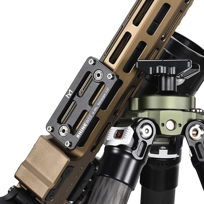 SHINEWEE Arca Dovetail Rail for M-LOK System – Quick-Release Tripod Mount Adapter | Compatible with Arca-Swiss/RRS Standards | Lightweight Aluminum Hunting Accessory | 2-Slot Interface - Image 4