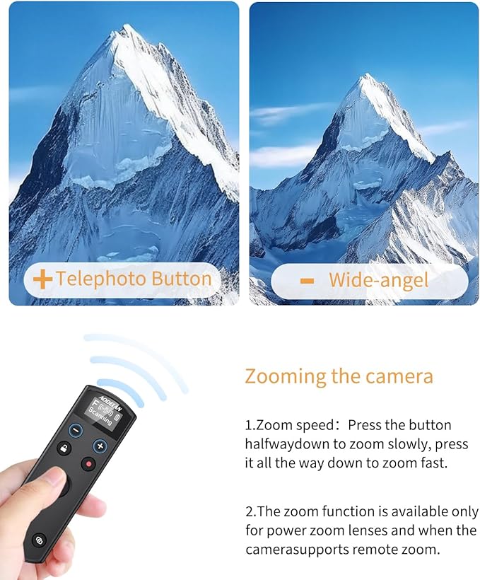 for Fujifilm Camera Wireless Rechargeable Remote Control | Shutter Release with OLED Screen for X-H2,X-H2S,X-T4,X-T5,X-T3,X-S20,X-S10,X-T50,X-T30 II,X-T30,X-M5,X100VI,X-E5,X Half - Image 4