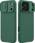 Nillkin Camshield Case for iPhone 17 Pro Max Case, [Built-in Dual Camera Cover][Slim Profile] [Military Grade Drop Protection] Shockproof Bumper Phone Case 6.9 inch 2025 Green by Nillkin