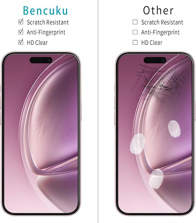 2+2 Pack Screen Protector for iPhone 16 Plus Tempered Glass | with Camera Lens Protector, 9H Hardness, Anti Scratch, Bubble Free - Image 3