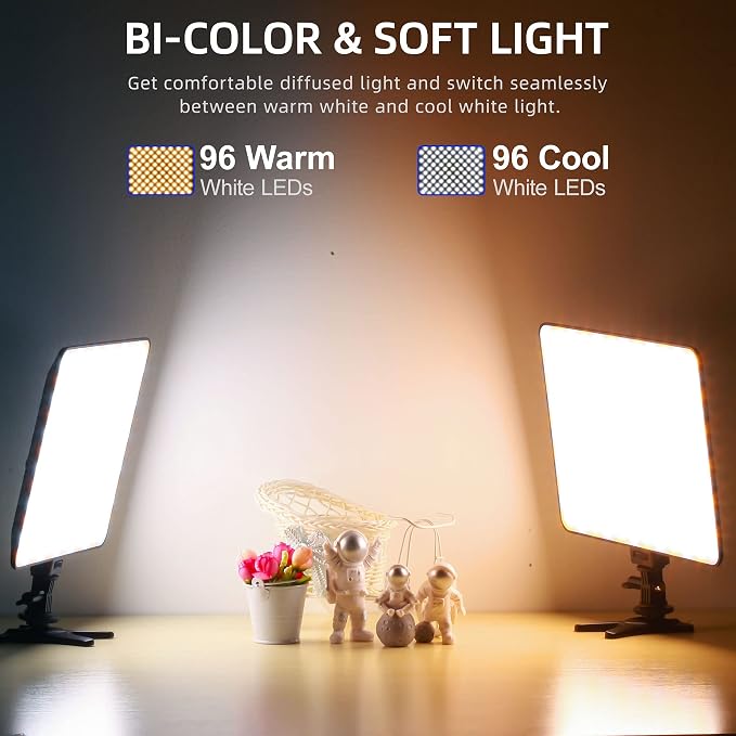 VILTROX VL-200T Bi-Color Dimmable LED Video Light with Remote Wireless Control,Ultra Thin 3300-5600K CRI95+ Studio Photography Panel for Photography TikTok YouTube Twitch Live Streaming Zoom Meeting - Image 3