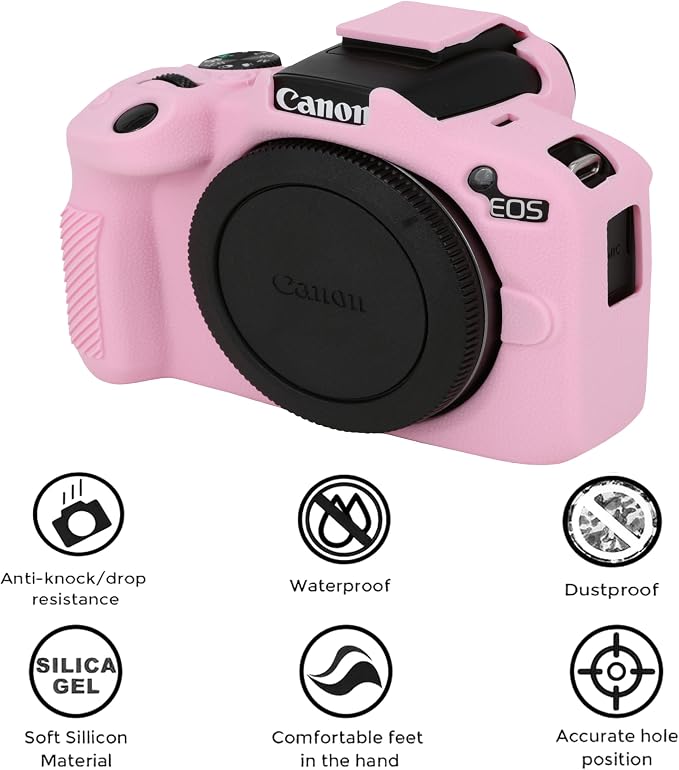 Silicone Protective Case for R50 Camera, Lightweight Anti-Scratch Slim Fit Soft Skin Cover, Pink - Image 3