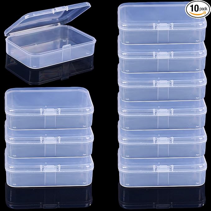 Clear Plastic Playing Card Boxes Snaps Closed Poker Gaming Playing Card Deck Cases Holder Plastic Storage Box Clear Trading Card Box Card Storage Organizer for Bank Business Card (10Pcs) by Unknown