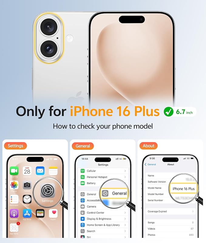 FNTCASE for iPhone 16 Plus Case, Fit for Magsafe, Screen Protector | Full Camera Protection, Translucent Matte, 14FT Military Grade Drop Proof, Shockproof Protective Phone Cover, Desert Gold - Image 2