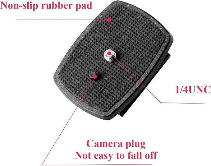 2-Pack Universal 43x43mm Quick Release Plate Set for Velbon Tripods, Compatible with CX-444, CX-888, CX-460, DF-50 - Durable, Easy-to-Use Quick Release System for Efficient Photography - Image 3