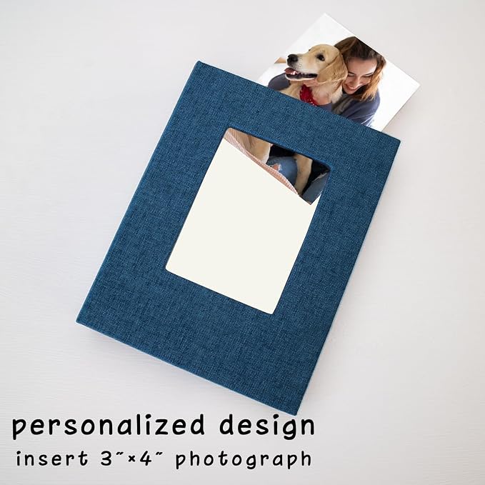 Small Photo Album 5x7 Linen Picture Book, Each Mini 26-Page Album Holds 52 Photos, Art Presentation Folder for Postcards & Picture Storage - Image 2