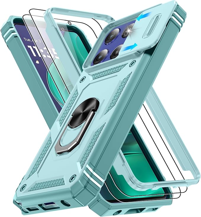 Gritup for Motorola Moto G Stylus 5G 2026 Case: G Stylus 5G 2025 Case with Screen Protector*2 [Magnetic Stand] [Slide Camera Cover] Shock Proof Military-Grade para G Stylus-5G-2025 Green by Gritup