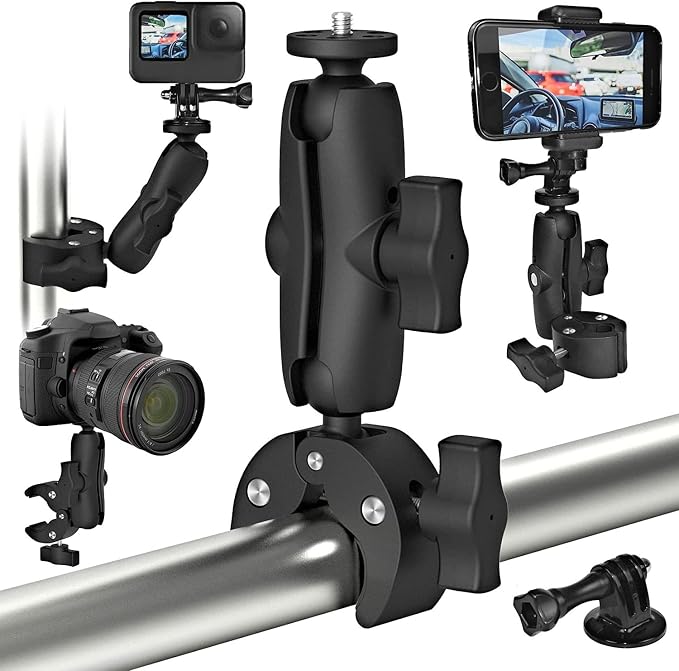 Super Mount Clamp Socket Arm 1/4"-20 Ball Head Adapter for Camera/Monitor/LED Lights/Microphone Accessories by Unknown