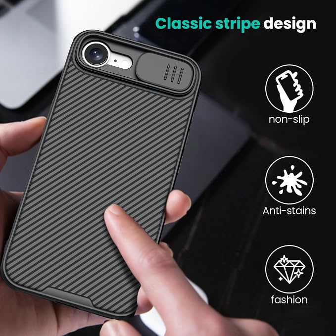Nillkin Magnetic for iPhone 17E/16E Case MagSafe, Upgraded Slide Camera Cover, Compatible with MagSafe, [Shockproof Protective] Slim Case for iPhone 17E(2026)/16E(2025) 6.1 inch, Black ﻿ - Image 8