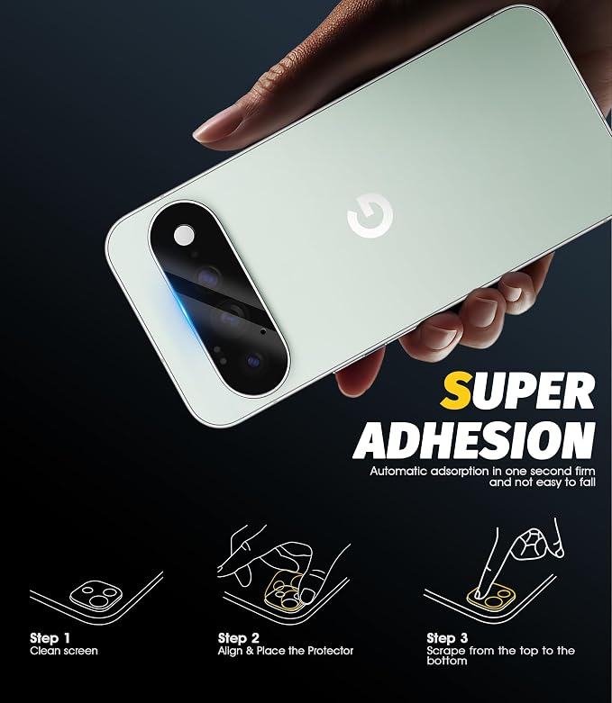 Orzero (5 Pack Camera Lens Protector Compatible for Google Pixel 11 Pro XL, Protector de Cámera Tempered Glass 9H Precise Camera Cutouts Anti-Scratch Does Not Affect Night Shots and Flash - Image 7