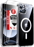 LeYi for iPhone-11-Pro Case Clear: Screen Protector X2 + Camera Cover X2[ MagSafe Compatible] Magnetic iPhone 11procase Military-Grade Protective Cases for i Phone iphone11 11Pro, Transparent by LeYi