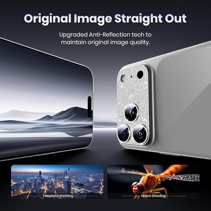 Hoerrye for iPhone 17 Pro Camera Lens Protector - 12FT Shatterproof | Military Grade Protection, Strong Adsorption, 9H+ Tempered Glass Camera Screen, Full Protective Cover, Case Friendly - Image 4