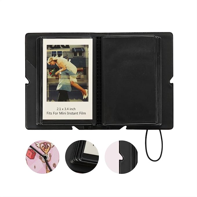 2x3 Instax Mini Photo Album, 28 Pockets. Cartoon Valentine, 2PK | Portable Wallet Size Album Stores 2x3 inch Instant Photos. Fits Polaroid, Instax Mini, Kodak Mini Prints and Zink. - Image 3