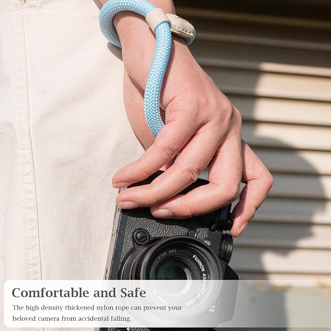 VOVMOEYA Rope Camera Wrist Strap for Sony Fujifilm Nikon Canon DSLR - Hand Strap - Blue - Image 3