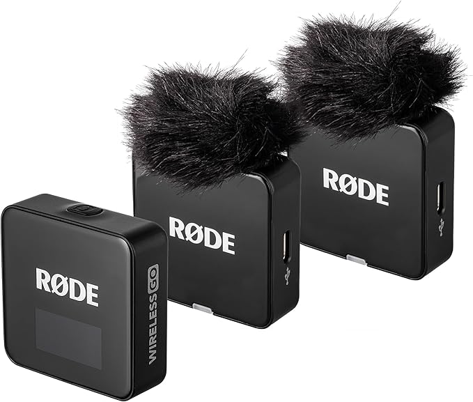 Rode Wireless GO III (Gen 3) Dual Channel Mic System | Compact 2.4GHz, 32-Bit Float Recording, Wireless Microphone for Cameras, Smartphones & Lavalier Use + 2X Lavalier Omnidirectional Condenser Mics - Image 2