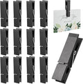 Grid Wall Hooks Clips, 12pcs Gridwall Accessories Oil Painting Sign Panel Hanging Display Siding Clips for Retail Art Exhibition Workspace Organization Storage Displays (Black) by UVKDEENK