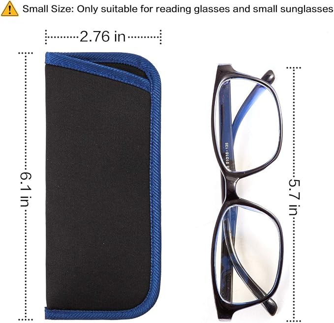 TRIUMPH VISION 3 Pack Reading Glasses Pouch Soft Case Eyeglass Sleeve Slim | Alternative to Bulky Case in bag, Lightweight Lined Padded Protect Optical lens Slip in, Cute Pattern Portable for Daily Use - Image 2