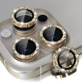 Choiche for iPhone 15 Pro/iPhone 15 Pro Max Camera Lens Protector | Ultra HD, Bling 9H Tempered Glass Camera Cover Screen Protector Metal Ring Decoration Accessories (Glitter-Gold) by Choiche
