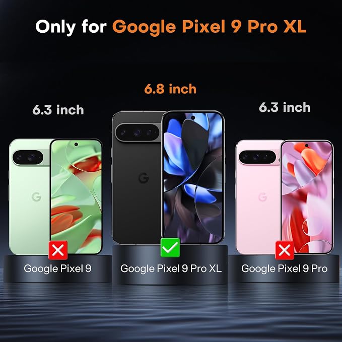 OMOTON 3+2 Pack for Google Pixel 9 Pro XL Screen Protector 6.8 Inch | 3 Tempered Glass Film & 2 Camera Lens Protector, Bubble-free, HD Clear, Not for 9 Pro/ 9 - Image 2