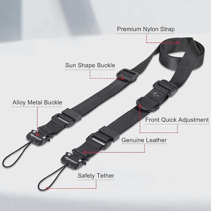Vigorport Camera Strap, Crossbody Shoulder Strap, Camera Neck Strap with Quick Release Metal Buckle for DSLR/Binoculars - Image 4