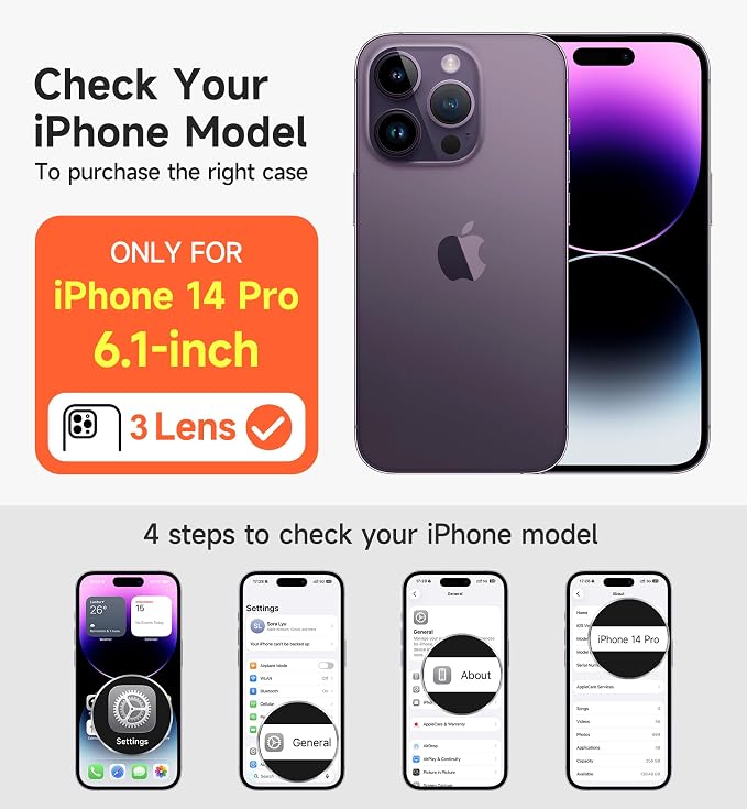 SURITCH for iPhone 14 Pro Case with Magnetic Camera Slide Cover and Adjustable Kickstand, Compatible with MagSafe, Shockproof Bumper Case Slim Protective Cover for iPhone 14 Pro 6.1 Inch, Black - Image 2