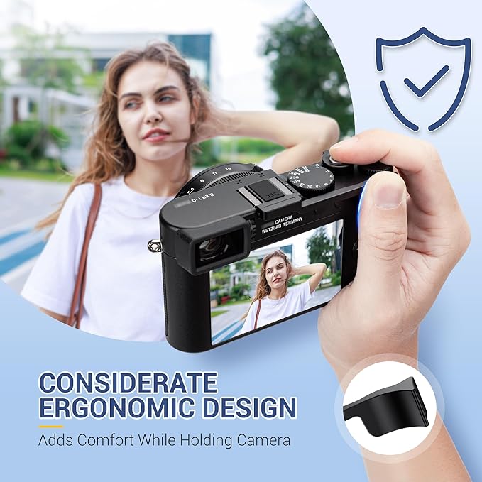 D-LUX8 Thumb Grip with the Bottom of Silicone Hot Shoe Protective Pad-Black | Aluminum Alloy DLUX8 Thumb Grip with Hot Shoe Cover Protector Thumb Rest Support Holder, Not Affect The Use of Camera Buttons - Image 4