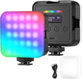 NEEWER Magnetic RGB Camera Light, 360° Full Color RGB61 Small LED Panel Video Light with 3 Cold Shoe Mounts/CRI 97+/20 Scene Modes/2500K-8500K/2000mAh Portable Recording Photography Selfie Lighting by Neewer