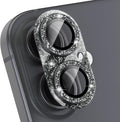 Choiche for iPhone 16 /iPhone 16 Plus Camera Lens Protector, Glitter-Black | Bling Metal Camera Cover with 9H Tempered Glass Lens Screen Protector Accessories, Strong Adsorption, Case-Friendly by Choiche