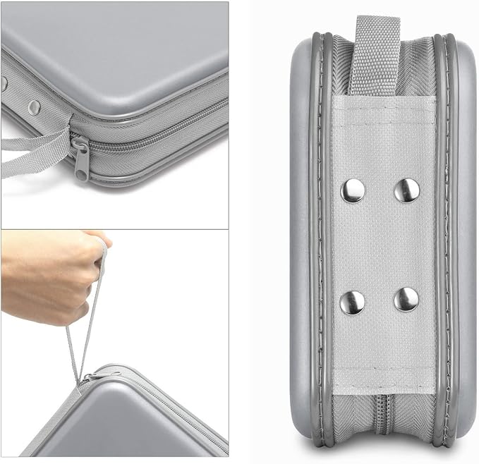 Siveit DVD Case Holder Binder Wallet Hard Plastic 48 Capacity CD/DVD Disc Cases Storage Binder for Car, Home, Office, Travel (Silver) - Image 3