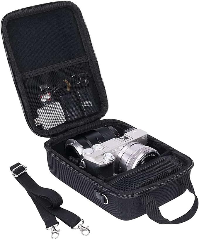 Aenllosi Hard Case for Sony Alpha a6000/a6300/a6400/a6500/a6600 Camera | Black, EVA case for a6700 Mirrorless Digital Camera, Water-resistant Impact-resistant design, carry handle, Case only - Image 8