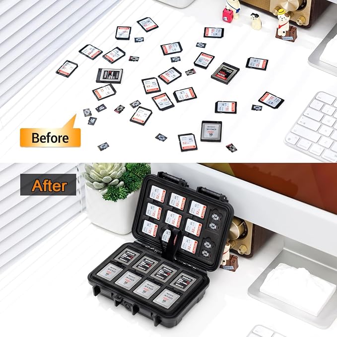 114 Slots IP67 Waterproof Memory Card Holder for SD XQD CFexpress Type-B | 114-slot large capacity, holds 76 Micro SD, 22 SD & 16 CFexpress Type-B/XQD cards, shockproof, photographer outdoor use - Image 5