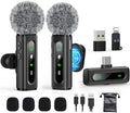 USB C Lavalier Microphone Wireless Mini Mic for Type-C Android Phone/Tablet/PC Video Recording Clip-on Mics with Rotatable Clip&Denoise Recording, Ideal for Vlog Tiktok Youtube Podcast Content Creator by GoorDik