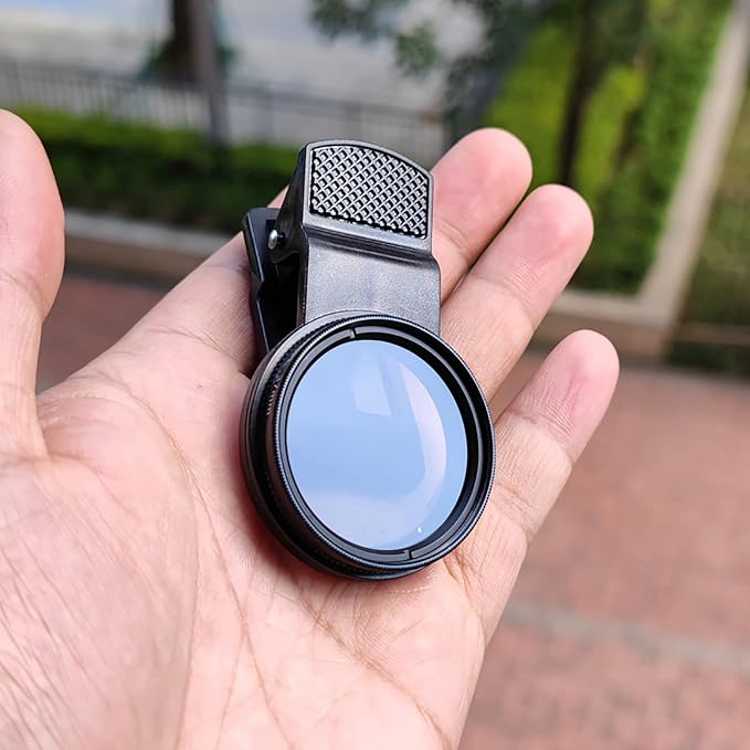 37mm CPL Mobile Cell Smart Phone Camera Professional Lens Circular Universal Polarizer Filter with Clip Reflect Light Removal for 14 13 12 11 Black - Image 4