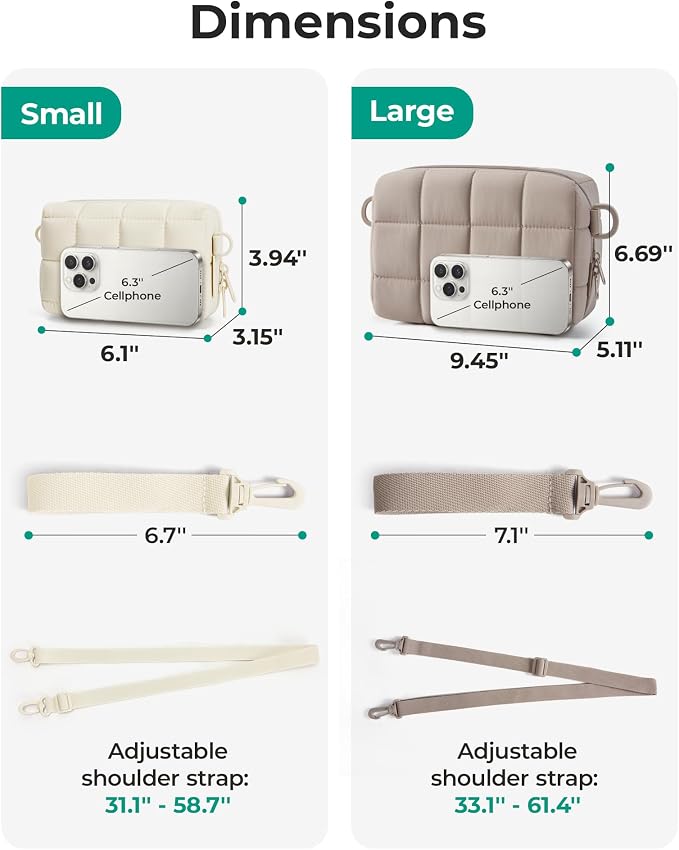 BAGSMART Small Puffy Digital Camera Case, Water-repellent, Grayish Green | Camera Bag with 2 Carrying Ways for Canon PowerShot G7X Mark II/III/Sony DSCW800/DSCW830, Lightweight - Image 3