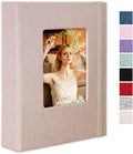 Small Photo Album 5x7 Linen Picture Book, Each Mini 26-Page Album Holds 52 Photos, Art Presentation Folder for Postcards & Picture Storage by CHERRICH