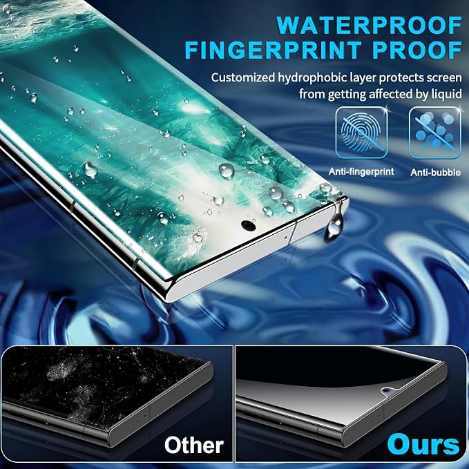 3 Pack Galaxy Note 20 Ultra Screen Protector, HD Clear Tempered Glass, Fingerprint Unlock, 3D Curved, Scratch Resistant, No Bubble for Samsung Galaxy Note 20 Ultra 5G Glass Screen Protector - Image 6