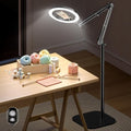 LUXSURE Ring Light Tripod for iPhone with Light, Overhead Phone Mount with Phone Holder, Adjustable Ring Light with Stand and iPhone Tripod for Video Recording,Cooking,Painting,TikTok,YouTube by LUXSURE