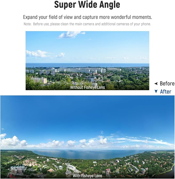 NEEWER 8mm Fisheye Lens with 220 Wide Angle & 17mm Thread Phone Lens Clip, Also for 17mm Threaded Phone Cage/Case/Clamp/Backplate, LS-29 PRO - Image 2