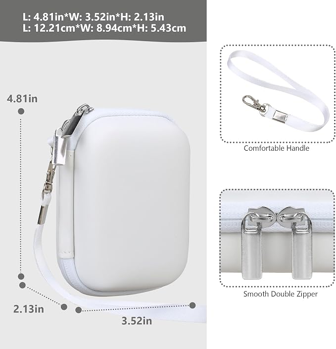 Computer Memory Card Readers Organizer Case Compatible with SD Card Reader, USB C SD Card Reader, TF Card, Micro SD Card, Portable Memory Card Accessories Storage Bag Travel Case, White - Image 3