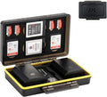 JJC Camera Battery Memory Card Case, SD Micro SD TF MSD XQD Card and Battery Holder Storage Organizer for Canon Nikon Sony Fujifilm Olympus,Water-Resistant & Shockproof by JJC