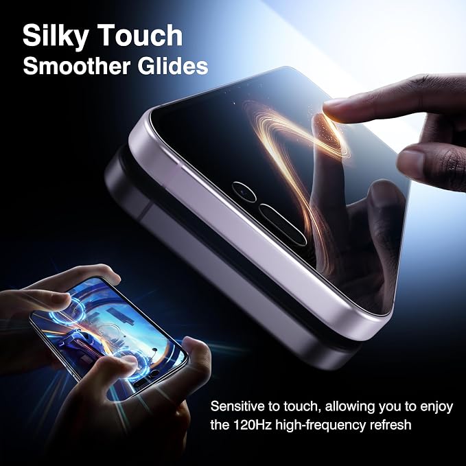 EZ-GLAZ-4+2 Pack for iPhone 17 Privacy Screen Protector (6.3") | 2-Pack Lens Protectors, Alignment Kit, Easy Installation, 9H+ Tempered Glass, Scratch Resistant, 28° Privacy Protection - Image 7