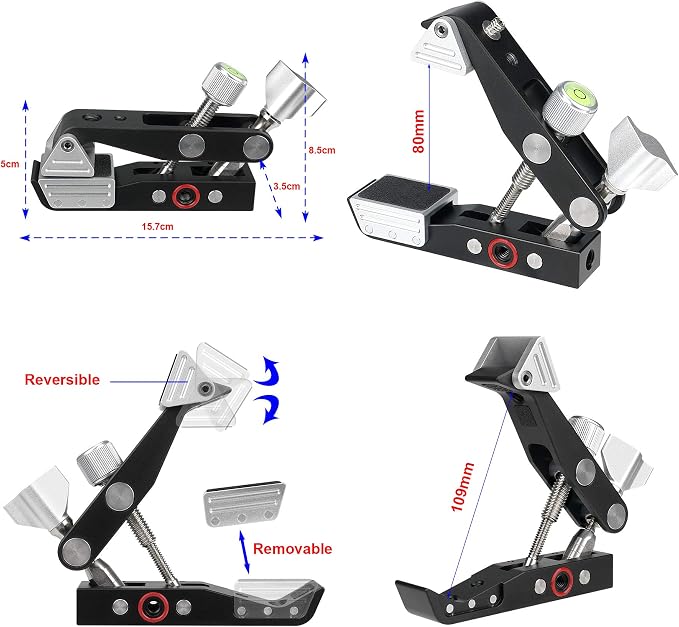 Heavy Duty DSLR Mirrorless Camera Camcorder Super Clamp Mount w/Magic Arm +Quick Release Plate Desk Table Handrail Bar Holder Video Rig Kit for Studio Youtuber Travel Outdoor Time Lapse Vlogging - Image 2
