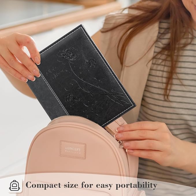 Artmag Photo Album 5x7 2 Packs Clear Pages Pockets Leather Cover Slip Slide in Photo Album Book Each Holds 100 Vertical 5x7 Photos Picture Book for Wedding Family (Black) - Image 6